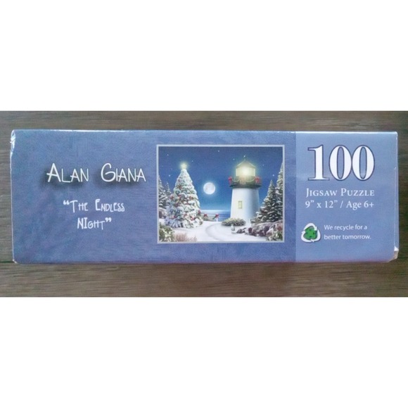 Alan Giana "The Endless Night" Papercity Puzzles 100 Piece 9" X 12" Holiday NEW - Picture 8 of 13